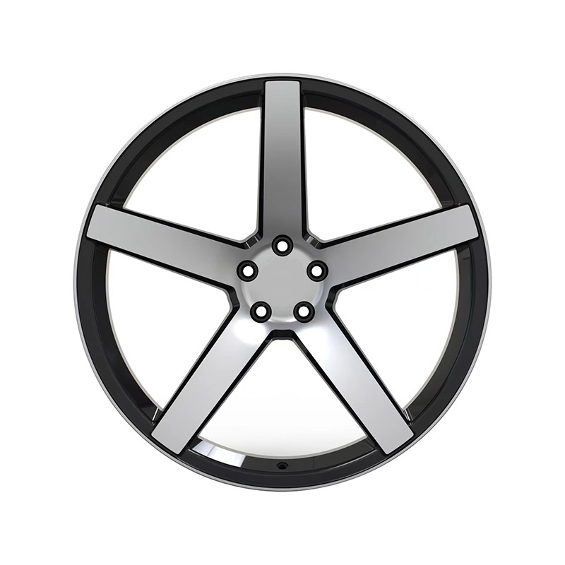 Black machined face wheel