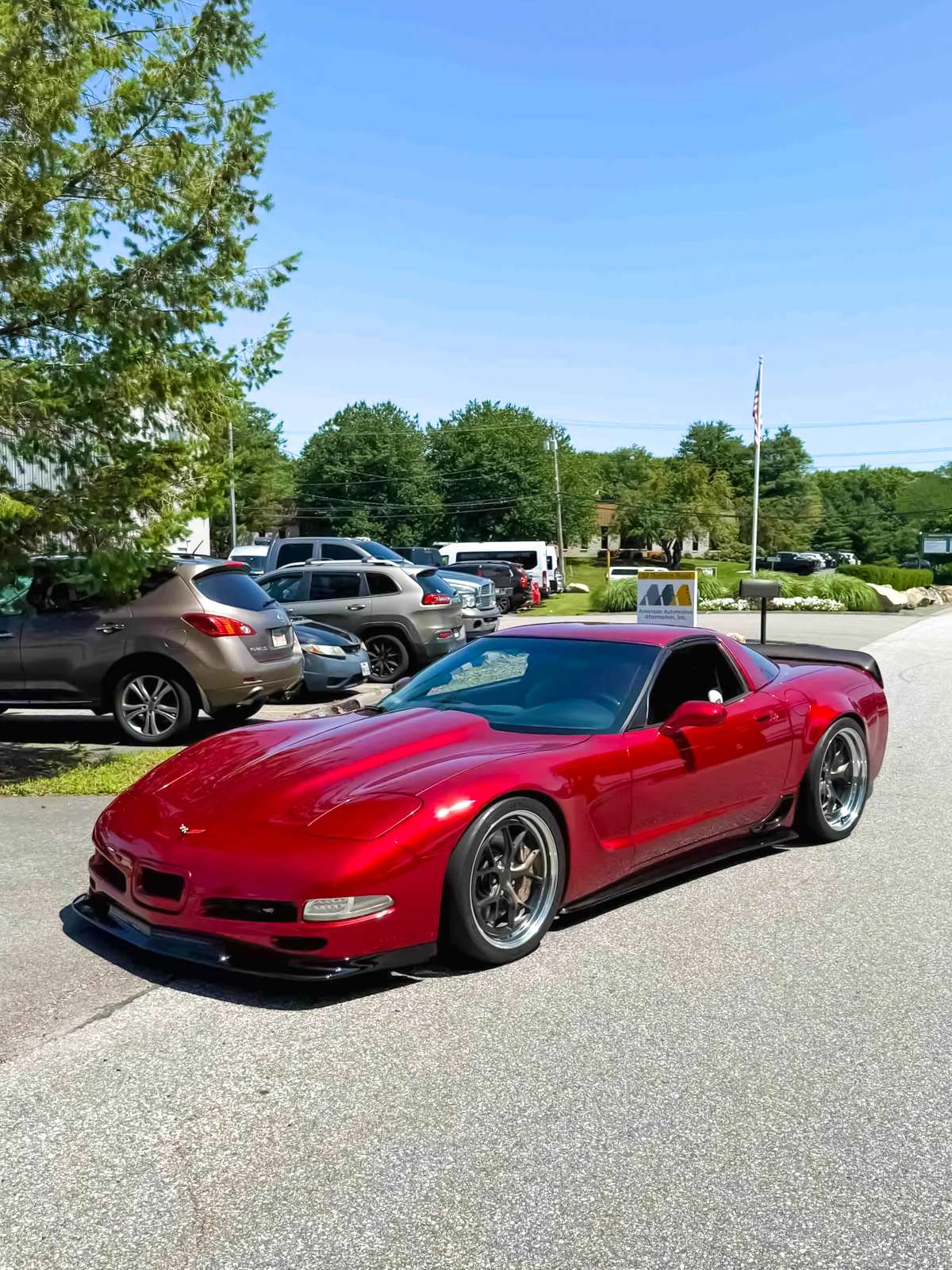 Custom forged wheels installed on a 1997 Corvette